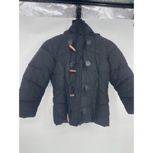 Steve‎ Madden Youth Girl's  Black Faux Fur Coat Puffer Jacket M7/8